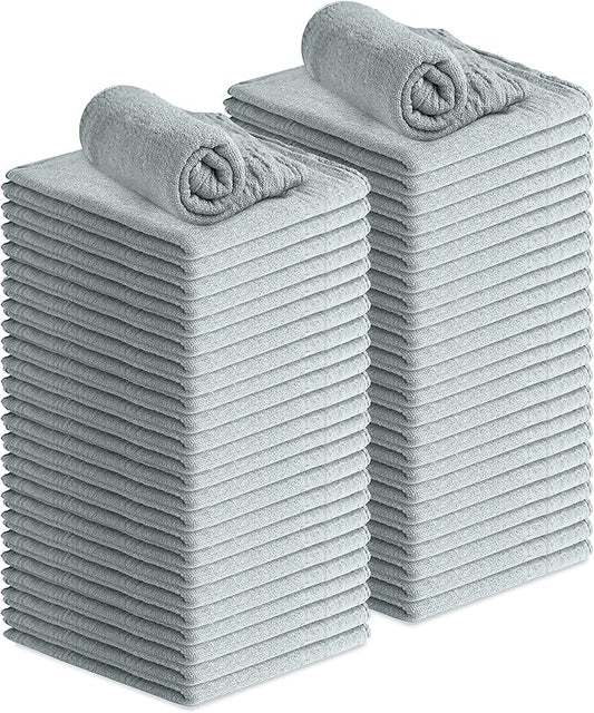 Avalon Towels Cotton Shop Rags – Size 12x14 Inches Cleaning Rags – Absorbent by AvalonTowels