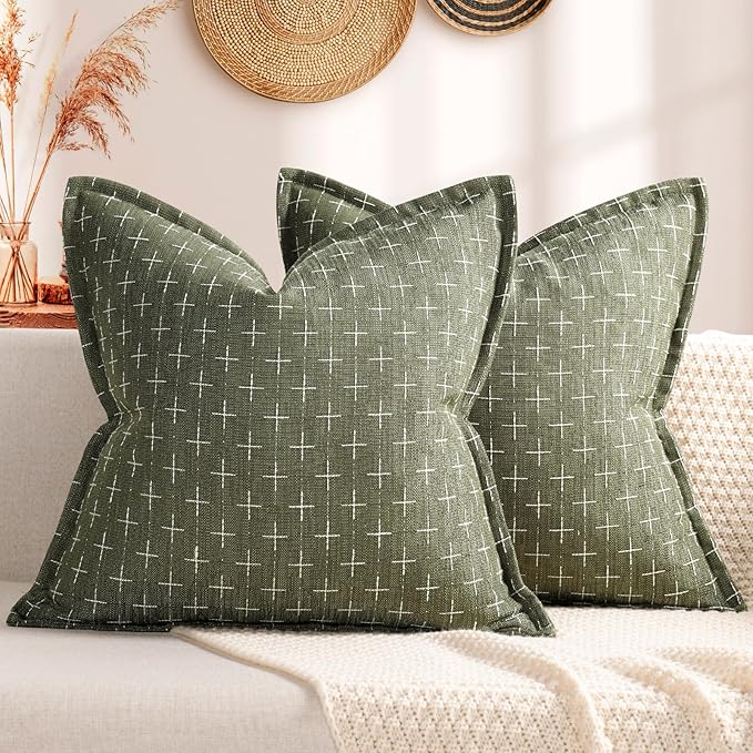 ZWJD Pillow Covers 26x26 Set of 2 Soft Polyester Textured Pillow Covers by ZWJD