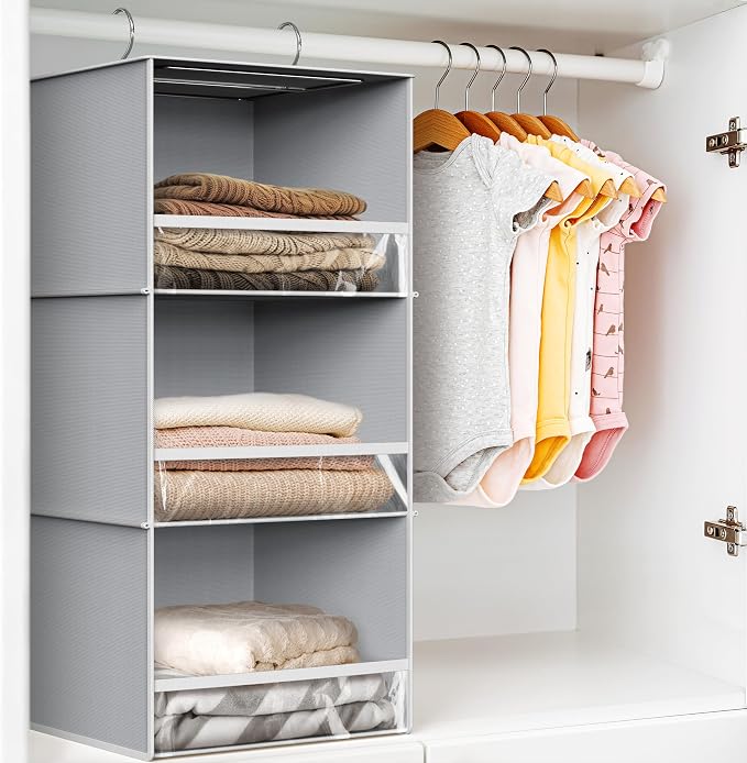 Simple Houseware 3 Shelf Hanging Closet Organizer - Image 5
