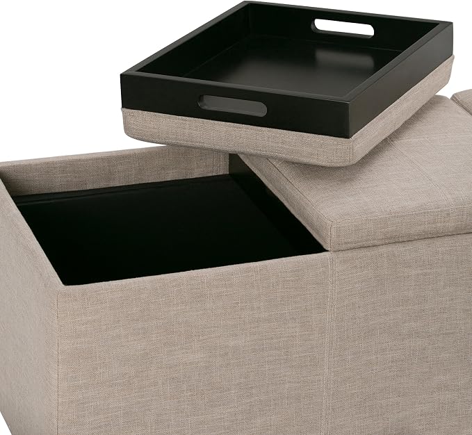 SIMPLIHOME Avalon 42 inch Wide Contemporary Rectangle Storage Ottoman in - Image 6