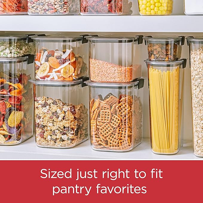 Rubbermaid Brilliance Plastic Food Storage Pantry Baking Set, 3 Containers - Image 2