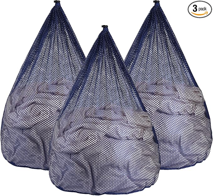 3Pcs Mesh Laundry Bags Washing Machine Mesh Wash Bags Jumbo by OKAKA