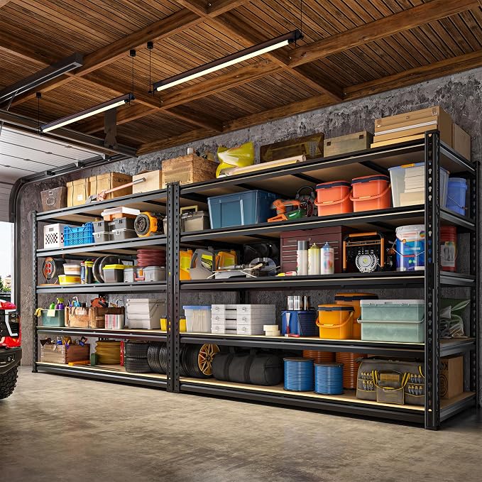 59.8"W Garage Shelving 72"H Storage Shelves 2750LBS Metal Shelving Heavy Duty - Image 4