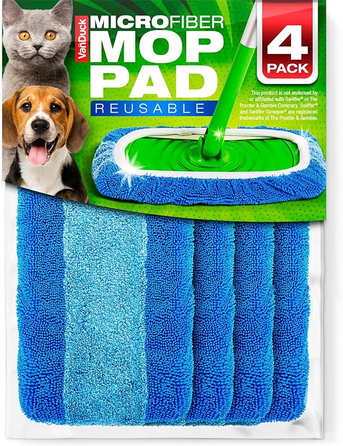 VanDuck Reusable Pet Heavy Duty Mop Pads Compatible by VanDuck
