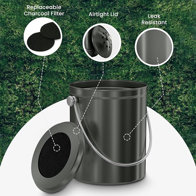 Utopia Kitchen Compost Bin for Kitchen Countertop, 1.3 Gallon Compost Bucket - Image 5