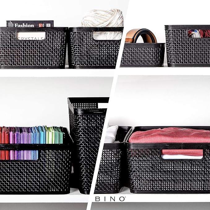 BINO | Woven Plastic Basket | Large, Space - Image 4