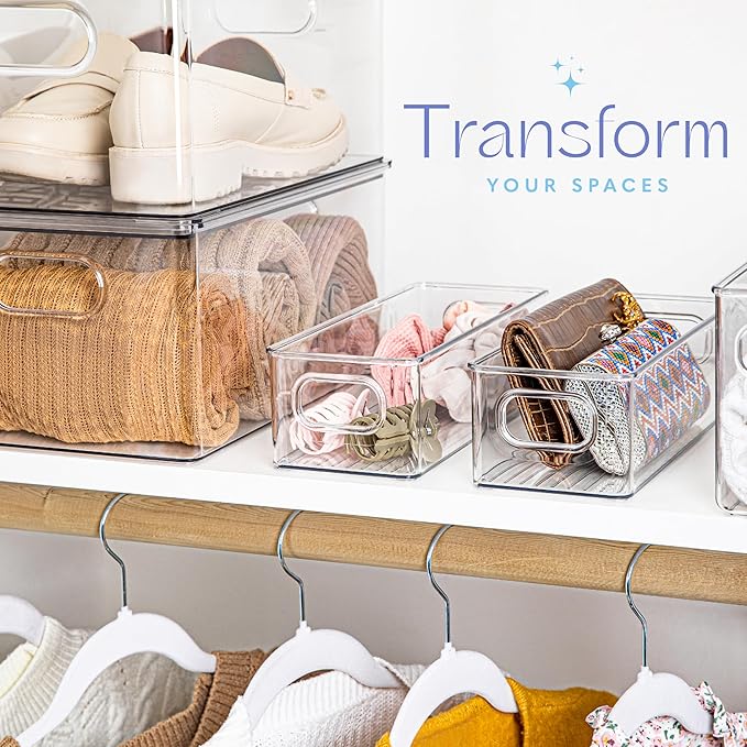 Plastic Food Storage 8 Pack Clear Container Bin - Image 2