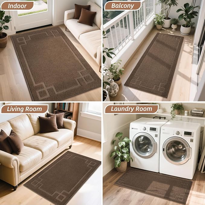 BEQHAUSE Door Mat 36" x 60", Non-Slip Door Mats Indoor Entryway Rugs Washable - Image 9