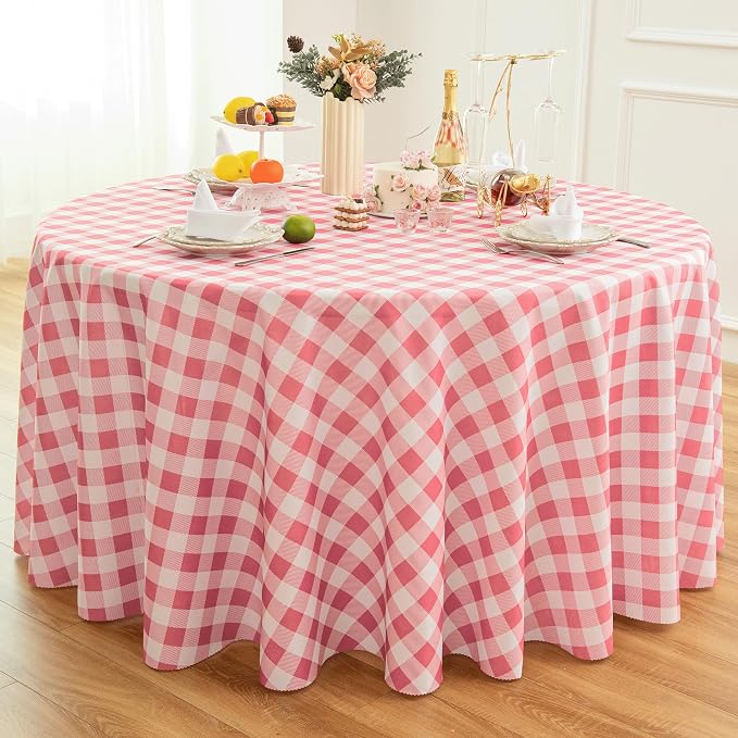 Waterproof Plaid Tablecloth Fabric by Essifunia