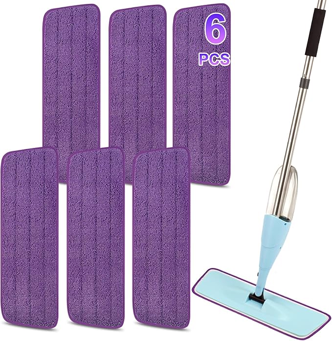 16.5 Inch Reusable Mop Pads Microfiber Spray Mop Replacement Heads by ZIYUNBIXI