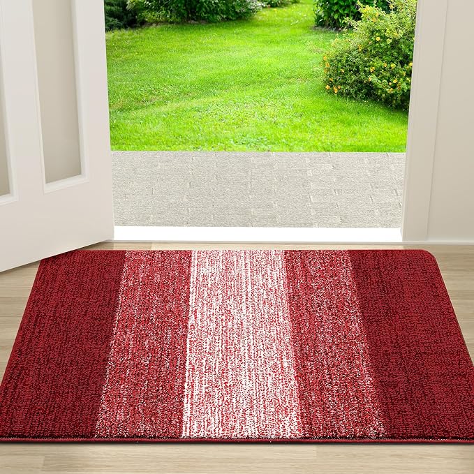 Kitinjoy Indoor Outdoor Door Mat, 30x17 Non-Slip Absorbent Dirt Trapper by Kitinjoy