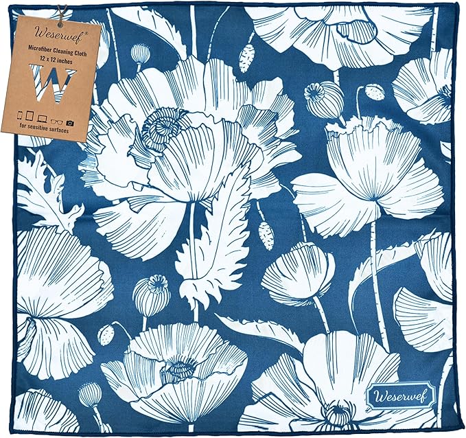 WESERWEF Design Microfiber Glasses Cleaning Cloth – Premium Cleaning Cloth by WESERWEF%C2%AE