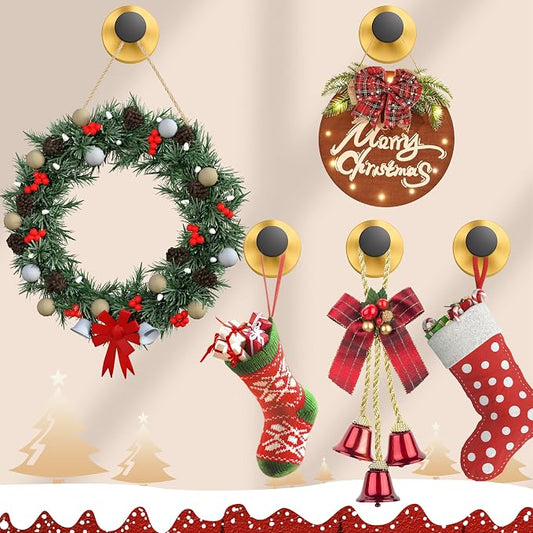 Suction Cup Hooks for Shower, Wreath Hanger for Front Door, Removable No Drill - Image 2