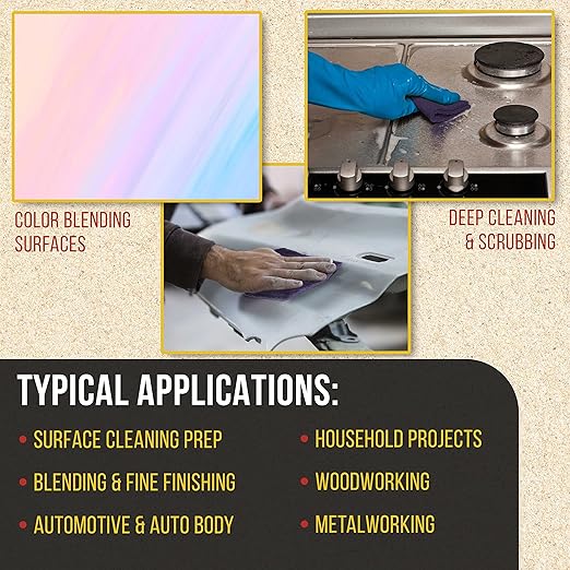 Dura-Gold Premium 6" x 9" Purple Medium Fine 600 Grit General Purpose Scuff Pads - Image 5