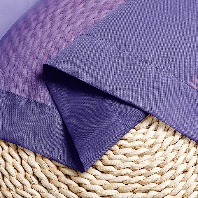 Chyhomenyc Purple Sheer Curtains 72 Inch Length 2 Panels, Light Filtering Soft - Image 8