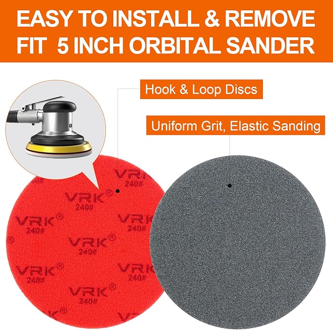 24 PCS 5 Inch Sanding Sponge Discs - Image 3