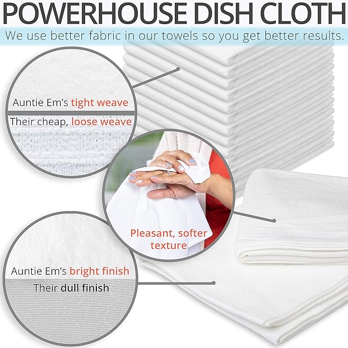 Aunti Em's Kitchen Flour Sack Dish Towels - Image 3