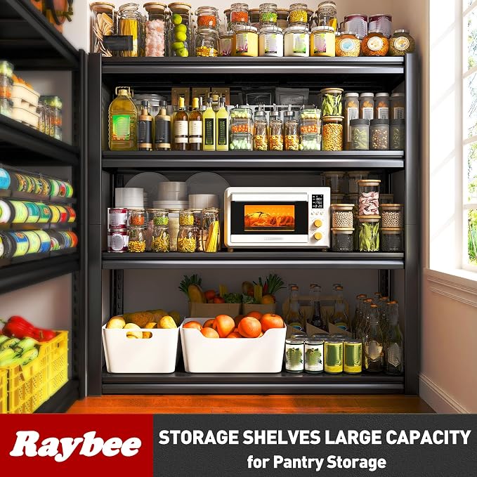 Raybee 40" W Garage Shelving Heavy Duty Storage Shelves 56.9" H Metal Shelving - Image 8
