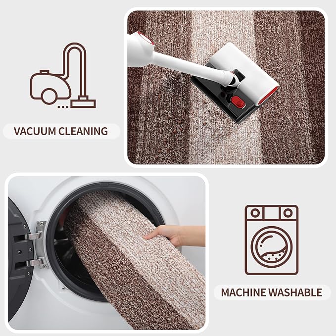 Kitinjoy Indoor Outdoor Door Mat, 71x47 Non-Slip Absorbent Dirt Trapper - Image 5