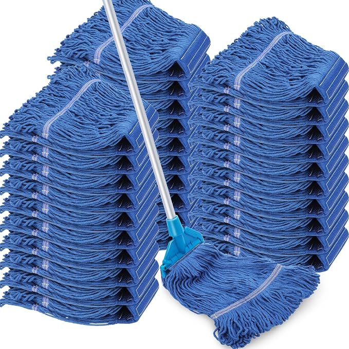 Roshtia 30 Pieces Commercial Mop Head Replacement Floor Cleaning Wet Mop Heads by Roshtia