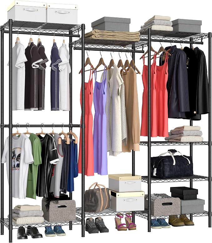 Heavy Duty Garment Rack, Freestanding Clothing Rack by Serxis
