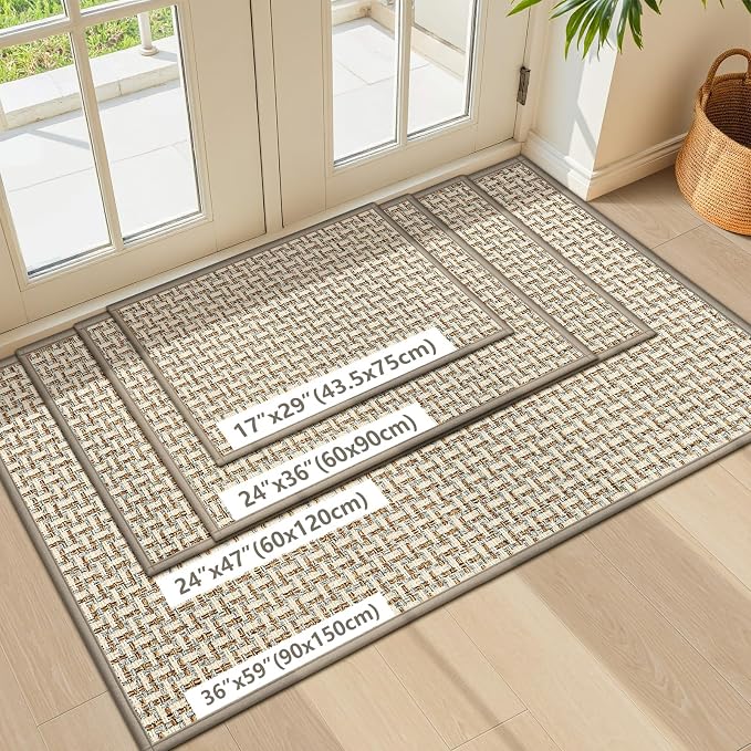 LEKEEPGO Door Mat Indoor Entrance 24"x47", Absorbent Indoor Door Mat Large - Image 7