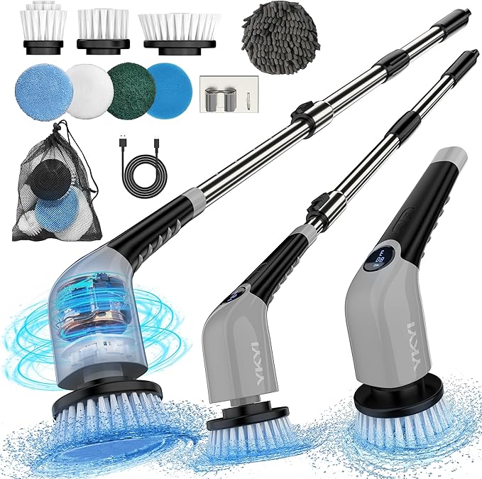 YKYI Electric Spin Scrubber, Cordless Electric Cleaning Brush, Power Scrubber by YKYI