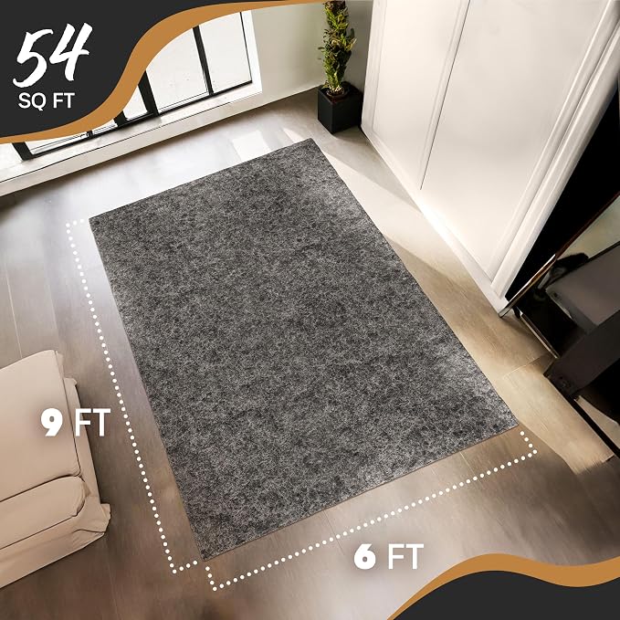 Nevlers 6x9 Rug Pad Non Slip – 1/4" Thick Felt TPO Dual-Layer Grip Mat | Anti - Image 4