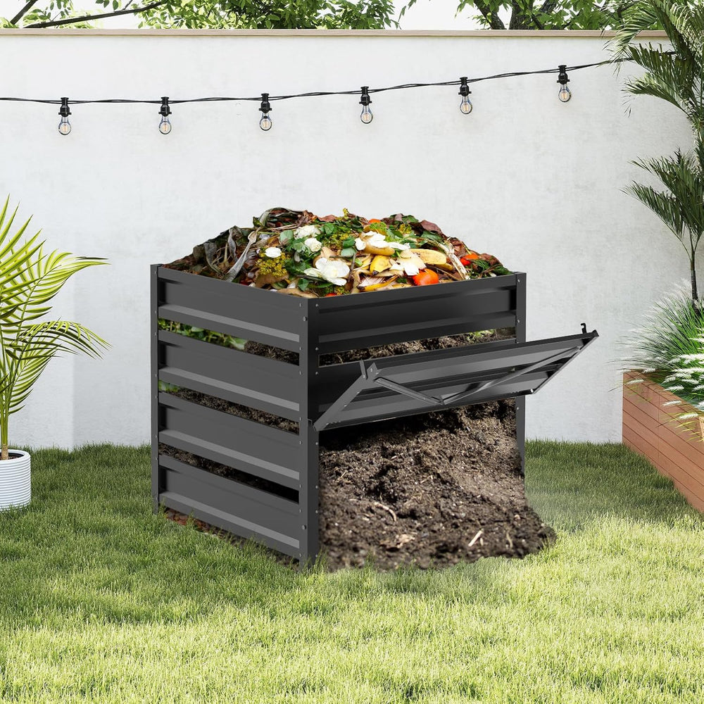 Compost Bin Outdoor -285 Gallon Metal Mesh Rust-Proof Coating Composter