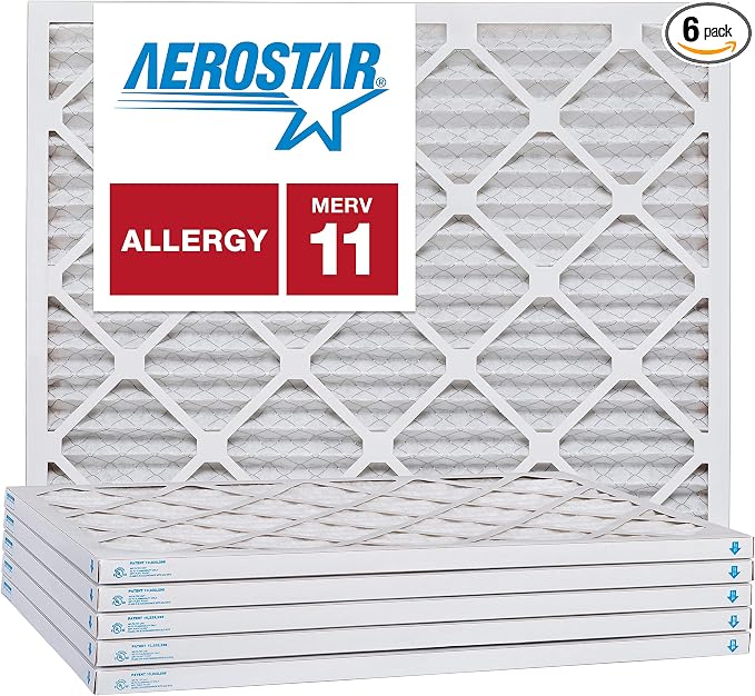 Aerostar 14x30x1 MERV 11, Pleated Air Filter, Box of 6, Made in the USA by AirFiltersDelivered