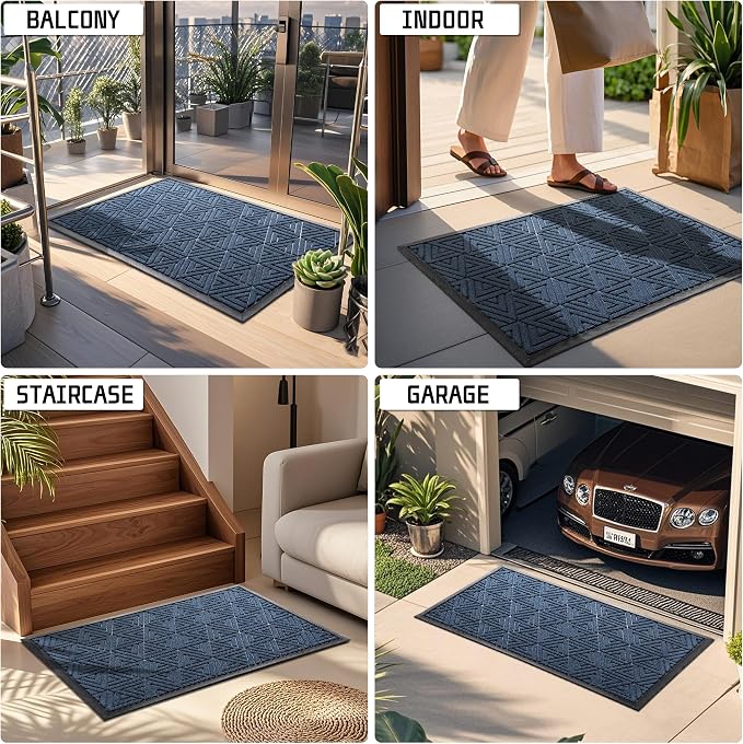 Yimobra Large Door Mat 47x32, All-Weather Waterproof Non-Slip Welcome Matt - Image 8