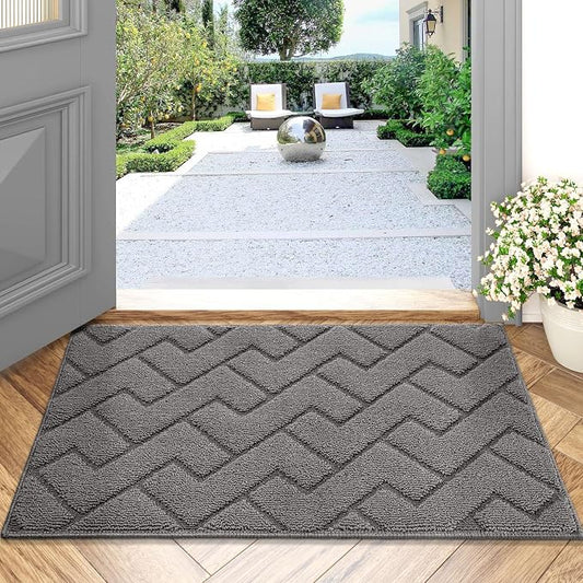 hicorfe Dirt Trapper Indoor Doormat, Non Slip Backing Washable Door Mats by Hicorfe