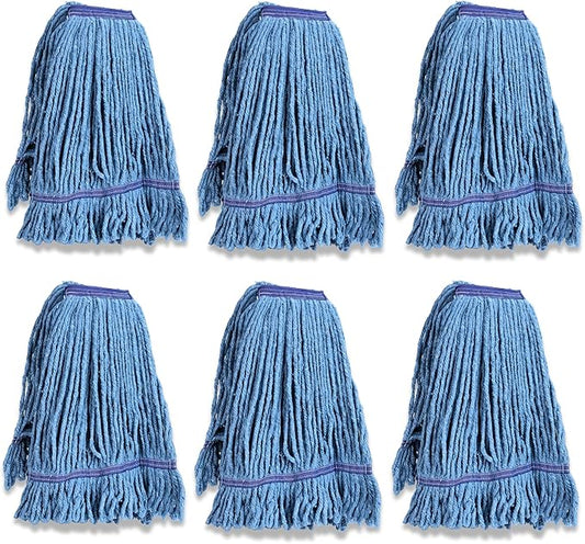 6 Packs Commercial Mop Head Replacement, Mop Heads Replacements – Heavy Duty by HIPANSIL