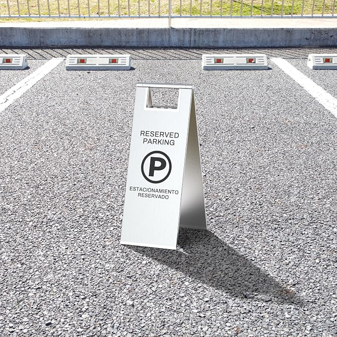 Reserved Parking Sign – Foldable Heavy Duty Plastic A-Frame - Image 2