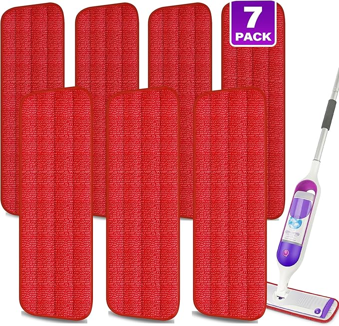 7 Count Reusable Mop Pads for Swiffer PowerMop by MEXERRIS