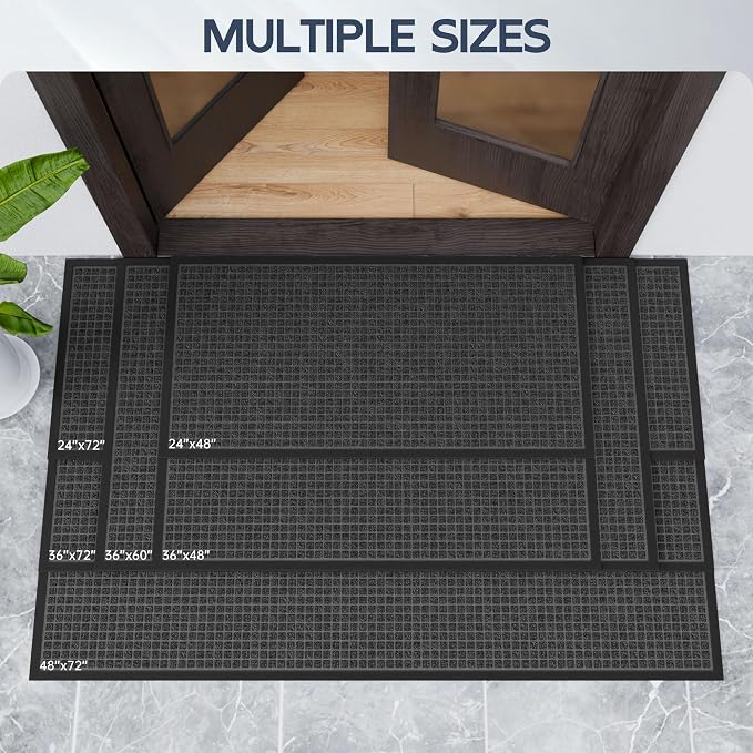 Amyracel Indoor Mat All Season Weather Outside Door Mats, Low Profile Doormat - Image 7