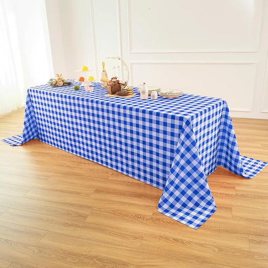 Classic Gingham Buffalo Tablecloth Fabric by Essifunia