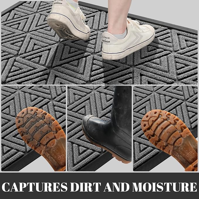 Yimobra Large Door Mat 47x24, All-Weather Waterproof Non-Slip Welcome Matt - Image 5