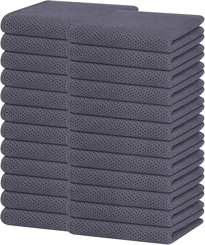 Homaxy 100% Cotton Waffle Weave Kitchen Dish Towels, Ultra Soft Absorbent Quick by Homaxy