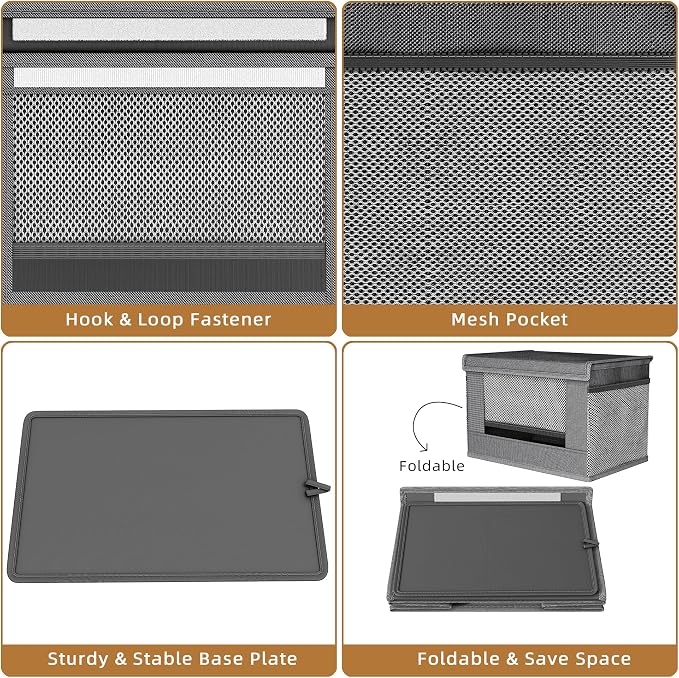 2 Pack Trash Bag Holder Dispenser, Oxford Cloth Garbage Bag Storage Organizer - Image 6