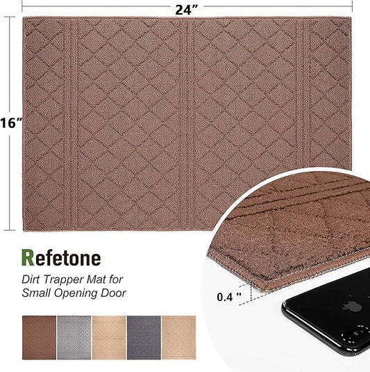REFETONE Indoor Doormat, Front Back Door Mat 16"x24" Absorbent Rubber Backing - Image 2