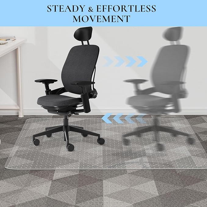 Office Chair Mat for Carpet, Transparent Carpet Protector Mat for Office Chairs - Image 5
