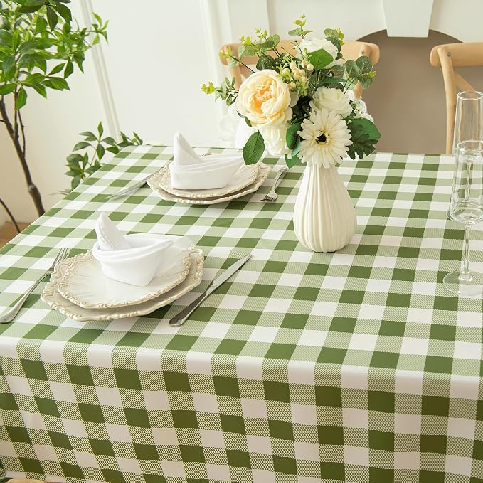 Waterproof Checkered Tablecloth Fabric - Image 7