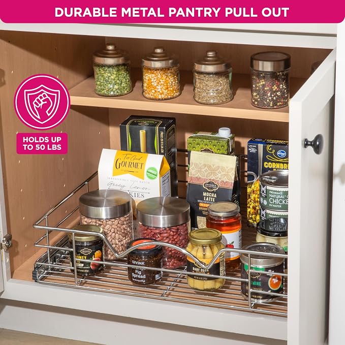 HOLDN’ STORAGE Heavy-Duty Premium Collection Pull Out Cabinet Organizer - Image 4