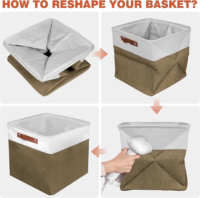 13in Open Fabric Storage Basket - Image 7