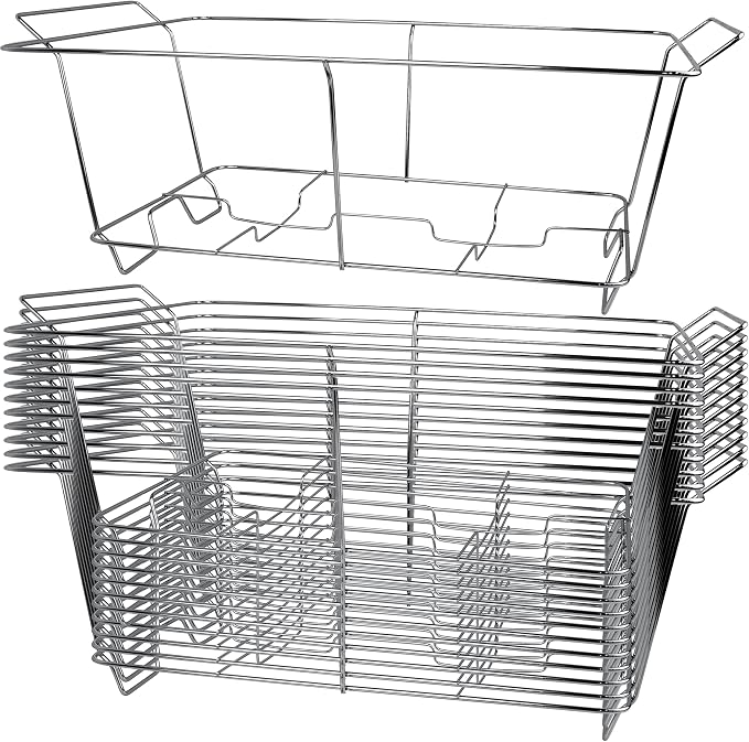 12 Pack Chafing Wire Rack Buffet Stand Chrome Frame by COMFICOVE