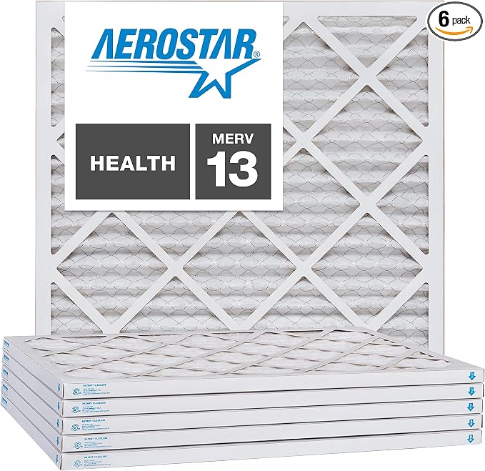 Aerostar 21 1/4x21 1/4x1 MERV 13, Pleated Air Filter, 21 1/4 x 21 1/4 x 1 by AirFiltersDelivered
