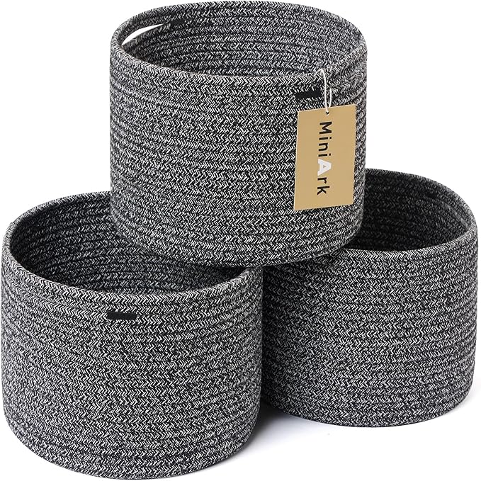 Small Basket for Organizing | Cube Shelf Closet Storage Baskets | 9.7×9.7×7.1” by MiniArkStorageBasketsHome