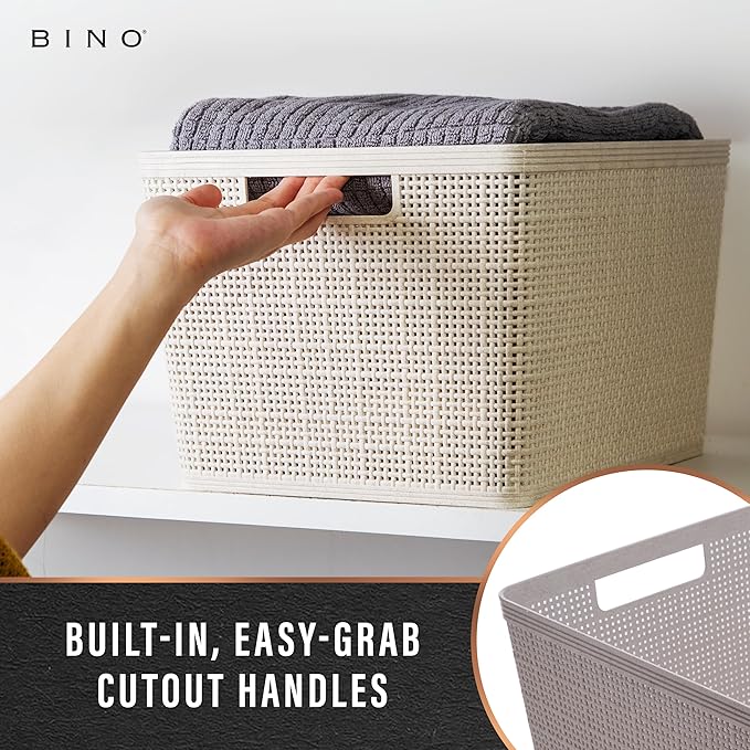 BINO | Woven Plastic Basket | Large, Space - Image 4