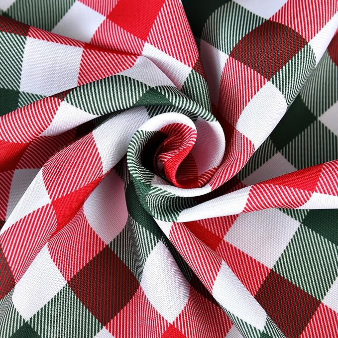 Gingham Xmas Tablecloth Fabric - Image 9
